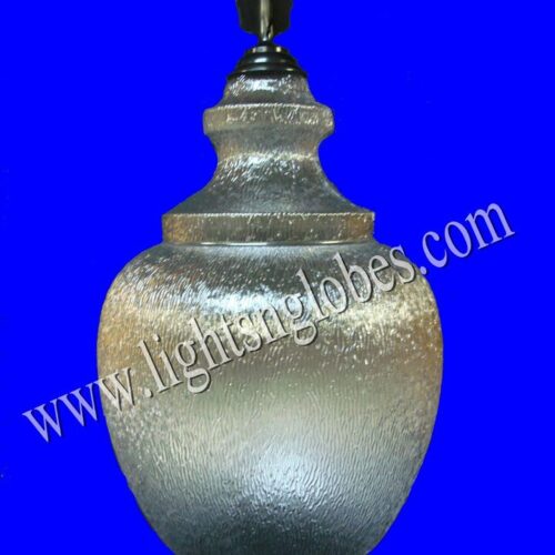 29 1/2" Tall Clear Textured Acorn Globe Shade 8" Neck w Finial